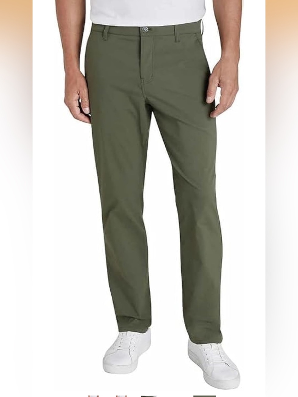 Classic Men's Olive Chinos weatherproof vintage - Versatile Everyday Pants 38x30
